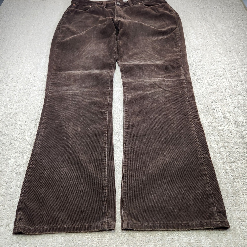 Vintage Polo Ralph Lauren Corduroy Pants Men 36x32 READ 750 Bootcut Brown Cotton